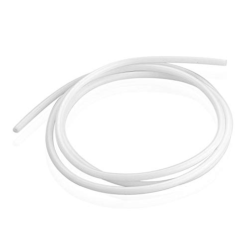 AMX3d PTFE Teflon Bowden Tube for 1.75 Filament (2.0mm ID/4.0mm OD) 2.0 Meters – White Connector Tubing for 3D Printer