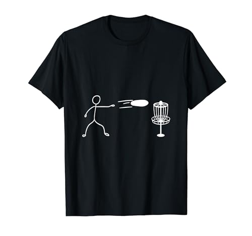 Funny Golf Disk Stickman Throwing Golf Disk Golfer Vintage T-Shirt
