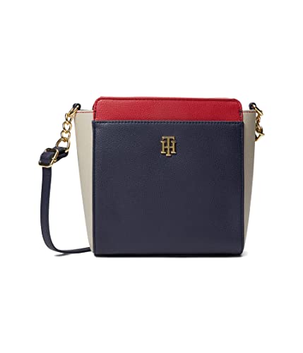 Tommy Hilfiger Antonella II-Crossbody-Pebble PVC Navy/Red/Stone One Size