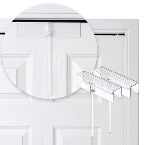 (2- Pack) - Safety Innovations Bi-fold Door Lock - Closet Protection Child and Pet Proof Bi-fold Door Lock - Tool-Free Installation - Made from Unbreakable Clear Polycarbonate