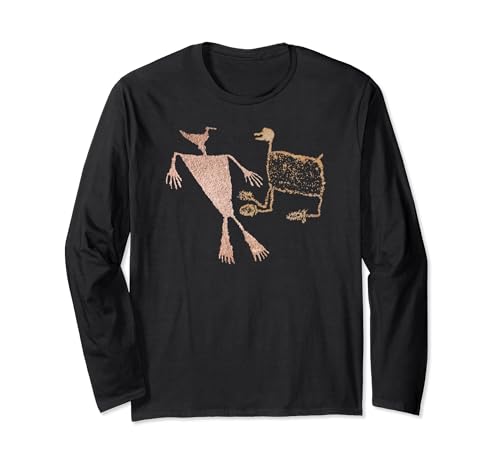 Duck petroglyph and Duckhead petroglyph. Long Sleeve T-Shirt