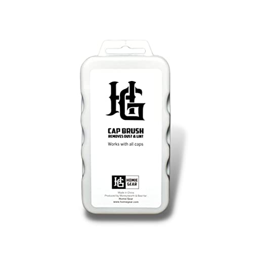 homiegear Hat Cap Brush, Hat Care for Any Colored Cap, Cleaning Brush for Baseball Cap, Removes Dirt Lint Fur - Used for All Types of Hats White