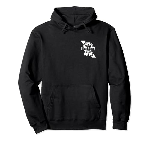 Pabst Blue Ribbon Beer Front Logo and Back Good Old Reaper Pullover Hoodie