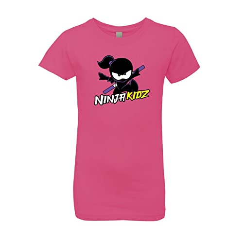 Ninja Kidz Official Girls Original Logo Tee- Dress Your Ninja Kid in Cool Gear! (Rasberry, Youth Small)