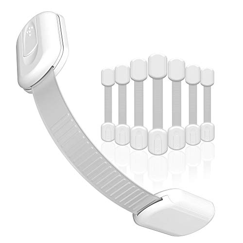 SKYLA HOMES Baby Locks (8-pack) Child Safety Cabinet Proofing - Safes Quick and Easy 3M Adhesive Cabinet Drawer Door Latches No Screws & Magnets Multi-Purpose for Furniture Kitchen Ovens Toilet Seats