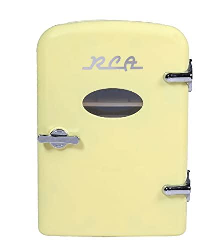 RCA RMIS129-YELLOW Mini Fridge, Yellow, 0.3 Cubic Feet