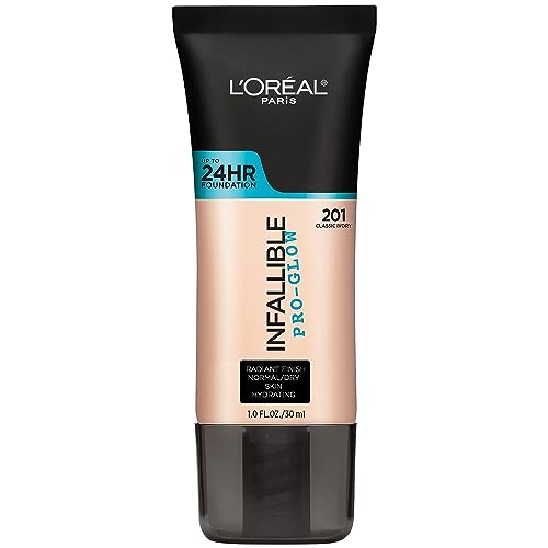 L'Oreal Paris Makeup Infallible Up to 24HR Pro-Glow Foundation, Classic Ivory, 1 Ounce