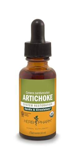 Herb Pharm Certified Organic Artichoke Liquid Extract for Cardiovascular and Circulatory Support - 1 Ounce