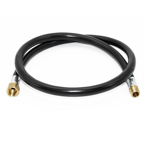 Flame King Thermo Plastic Hose Assembly For LP and Natural Gas, 48 Inch, 3/8 Inch ID - 100383-48, Black