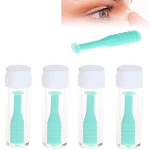 Orgrimmar 4 PCS Hard Contact Lens Remover Tool RGP Plunger/Inserter for Soft Hard Lenses
