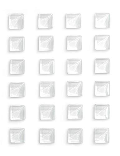 Mymazn Fridge Magnets Refrigerator Magnets for Fridge Cute Glass Magnets Decorative Kitchen Office (White)