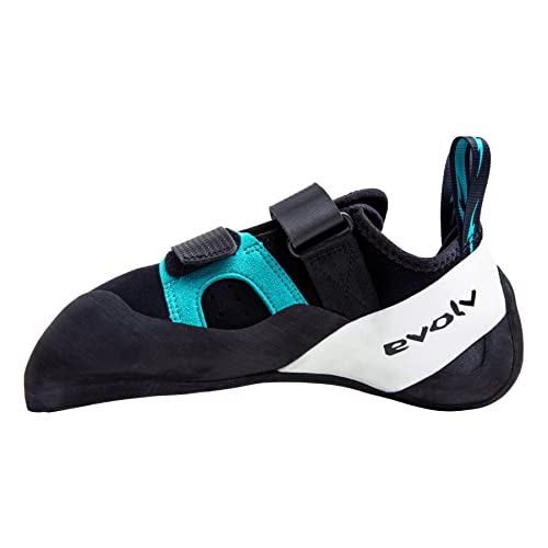 EVOLV Geshido Climbing Shoes - Men's Black/Teal/White 10.5