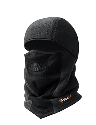AstroAI Balaclava Ski Mask Winter Fleece Thermal Face Mask Cover for Men Women Warmer Windproof Breathable, Cold Weather Gear for Outdoor Work, Riding Motorcycle & Snowboarding, Black
