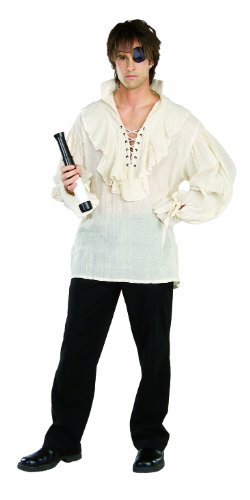 Rubie's Adult Pirate Shirt, White, One Size Costume