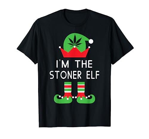 I'm The Stoner Elf Funny Marijuana Christmas T Shirt