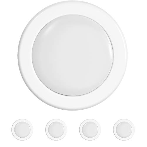 LEDMyplace 4-inch 10W Round Dimmable LED Recessed Downlight, Pack of 4, Aluminum, Replacement of 35W, 650 Lumens, 4000K Cool White, CRI 90+, ETL & FCC Approved Indoor Lighting for Home