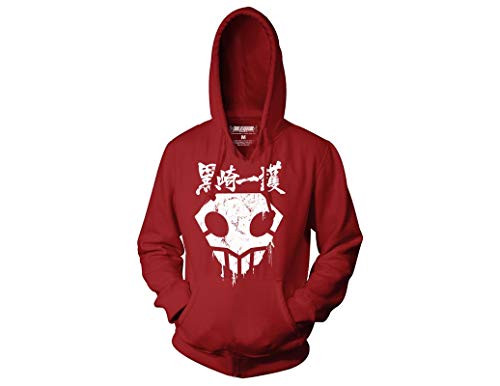 Ripple Junction Bleach Adult Unisex Skull with Blood Drips Pull Over Fleece Hoodie XL Red