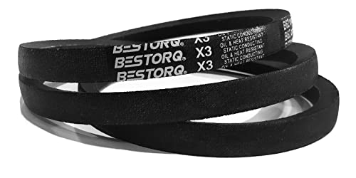BESTORQ A51 or 4L530 V-Belt, Classic Wrapped Rubber X3 V-Belt, Black, 53' Outside Circumference x .51' Width x .34' Height, Pack of 2