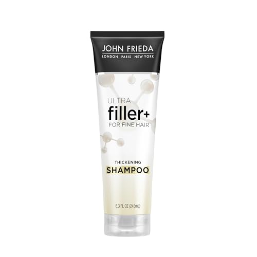 John Frieda ULTRAfiller+ Thickening Shampoo for Fine Hair, Volumizing Shampoo, Biotin and Hyaluronic Acid Hair Thickening Shampoo, 8.3 Oz