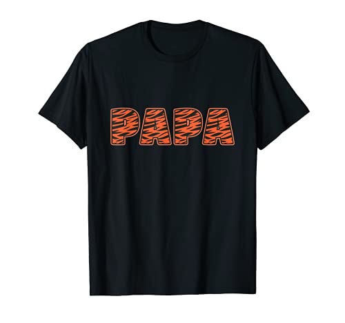 Dad Papa Tiger Pattern T-Shirt