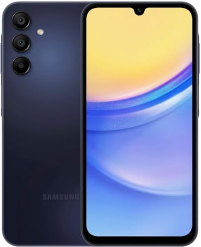 SAMSUNG Galaxy A15 5G (128GB, 2024) 6.5' 90Hz AMOLED, 50MP Camera, 4G Volte (Fully Unlocked International Model for AT&T, T-Mobile, Verizon, Global) A156U (Blue Black) (Renewed)