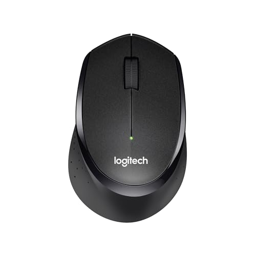 Logitech M330 Silent Plus Wireless Mouse, 2.4 GHz with USB Nano Receiver, 1000 DPI Optical Tracking, 3 Buttons, 24 Month Life Battery, PC/Mac/Laptop/Chromebook - Black