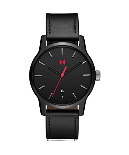 MVMT Classic II - Vintage Men’s Wristwatch - Minimalist Watch - Stainless Steel Water-Resistant Watch 5 ATM/50 Meters - Premium Leather Men’s Watches - Interchangeable Bands - 44mm