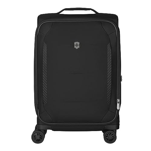 Victorinox Crosslight Frequent Flyer Plus Softside Carry-On - Luggage for Travel - Ultra-Light Carry-On Luggage - Rolling Suitcase with Wheels for 360° Maneuverability - Traveling Essentials - Black