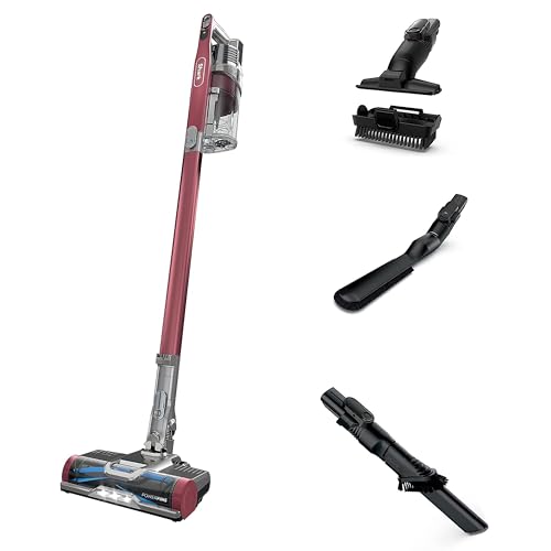 Shark IZ362H Anti-Allergen Cordless Lightweight Stick Vacuum with Self-Cleaning Brushroll, PowerFins, Removable Handheld, Crevice, Upholstery, Pet Multi-Tool, Flex, 40 min runtime, Red, .34-Quart