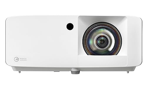 Optoma UHZ35ST Compact Short Throw Laser Home Theater and Gaming Projector, 4K UHD Laser, High Bright 3,500 Lumens