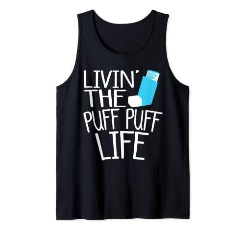 Asthma awareness breathing lung inhaler humor funny Tank Top