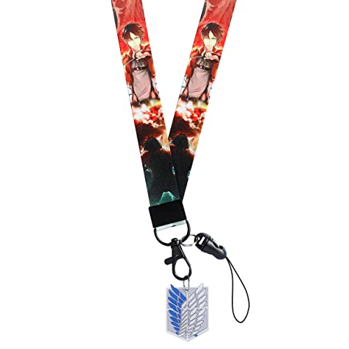 Jupswan Neck Lanyard for Keys ID Badges Cute Cool Anime Character Fashion Key Chain Card Lanyards for Women Men Guys Girl Boys Kids Teachers The Office Keychains GS210