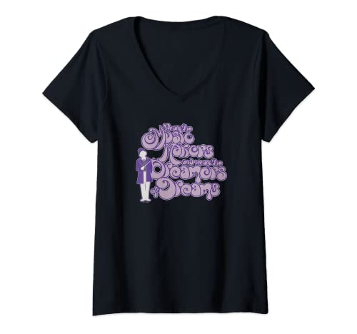 Willy Wonka And The Chocolate Factory Music Makers Gum Font V-Neck T-Shirt