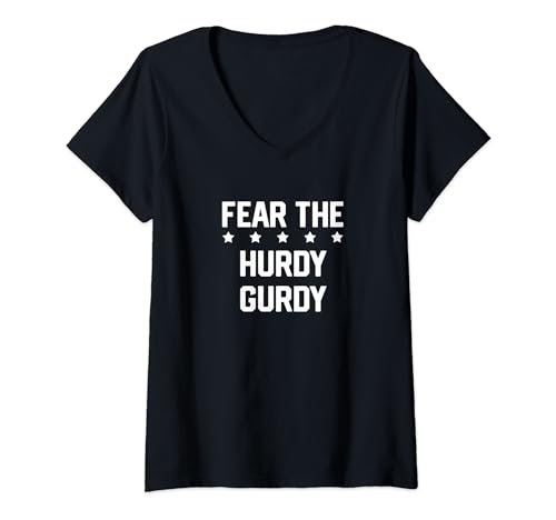 Fear The Hurdy gurdy Marching Band V-Neck T-Shirt