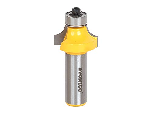 YONICO 13162 1/4-Inch Radius Round Over Edge Forming Router Bit 1/2-Inch Shank