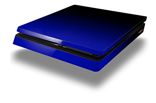 Vinyl Decal Skin Wrap compatible with Sony PlayStation 4 Slim Console Smooth Fades Blue Black (PS4 NOT INCLUDED)