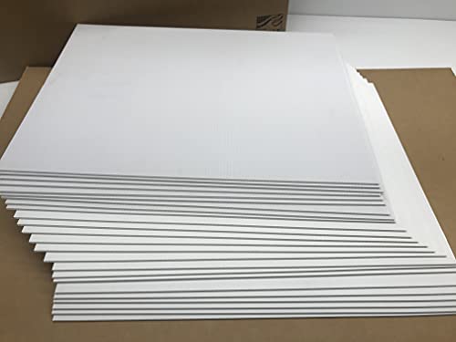 Yard Signs 50 Pack, White Blank Signs 18 x 24 inch 4mm Corrugated Plastic Sign Board, Bundles of 50Pieces, Great for Advertising Any Events, Ship same Day (50SIGNS18X24)