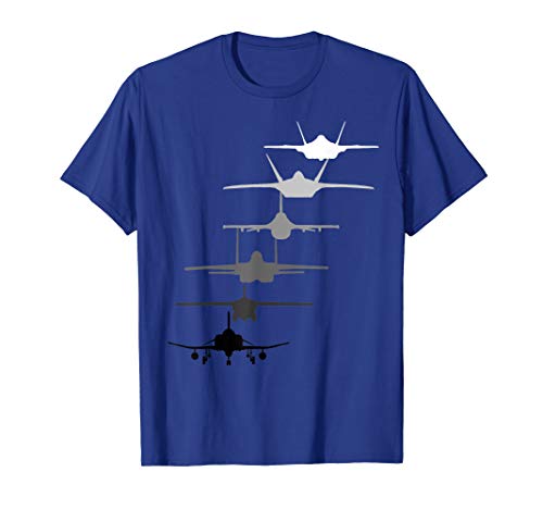 Air Force Fighter Jets F-4 F-111 F-15 F-16 F-22 F-35 T-Shirt