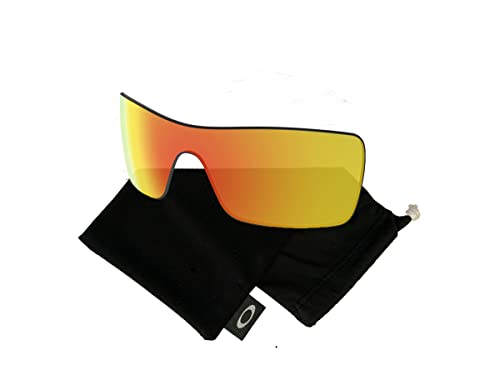 Oakley Original Batwolf OO9101 Fire Iridium Replacement Lenses For Men For Women + BUNDLE with Microfiber Cloth Bag + BUNDLE with Designer iWear Eyewear Kit