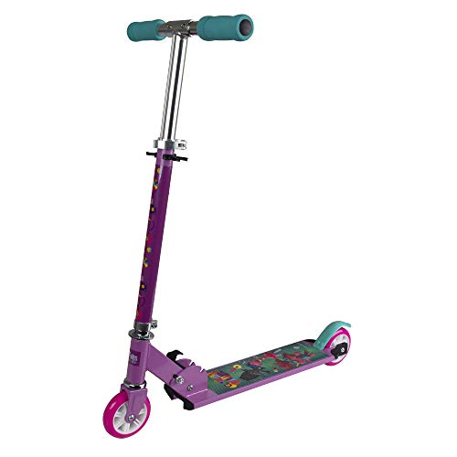 PlayWheels Trolls World Tour- 2- Wheel Aluminum Folding Scooter