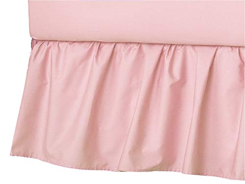 American Baby Company Ultra Soft Microfiber Ruffled Porta/Mini-Crib Skirt, Blush Pink, for Girls(Pack of 1)