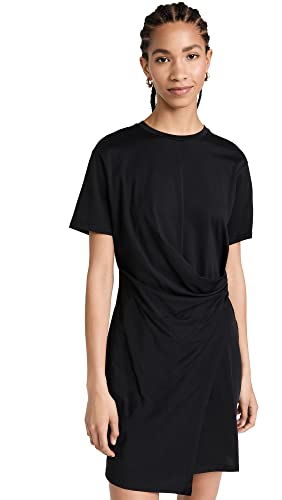Theory Women's Drape Tee Dress, Black, M