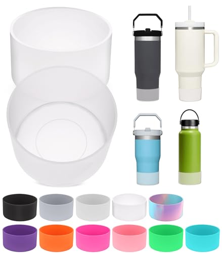 2 PCS for Stanley Boot, Silicone Bottom for Stanley Cup Boot Quencher Adventure 40oz&for Hydroflask Boot 12-24oz for Stanley Tumbler Accessories for Stanley Cup Accessories Avoid Scratches&Noise