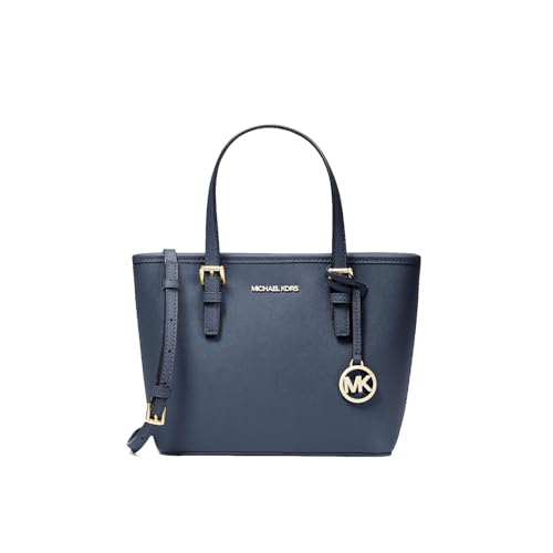Michael Kors XS Carry All Jet Set Travel Womens Tote (Navy)