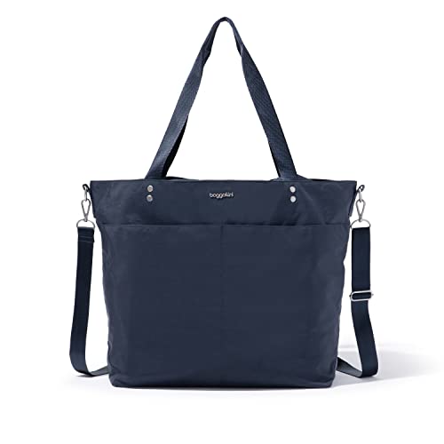 Baggallini Carryall Tote Bag - Crossbody Tote Bag for Women, French Navy - Large