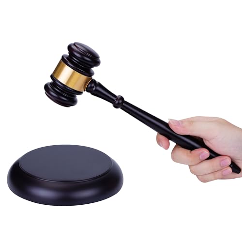 Gavel and Block Set, Wooden Handcrafted Judge Hammer Gavel Sound Block for Lawyer Judge Auction Sale,Gavel and Block Set Personalized Judge Hammer