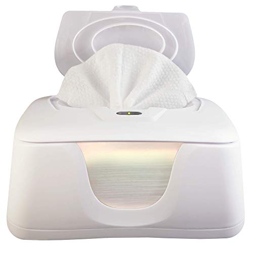 GOGO Pure Baby Wet Wipe Warmer and Wet Wipe Dispenser, Advanced Features - 4 Bright Auto Off LED Ample Lights for Nighttime Changes, Dual Heat for Baby's Comfort, Improved Design and Only at Amazon