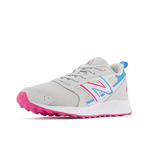 New Balance Kid's Fresh Foam 650 V1 Lace-up Running Shoe, Summer Fog/Hi-Pink/Vibrant Sky, 6 Big Kid