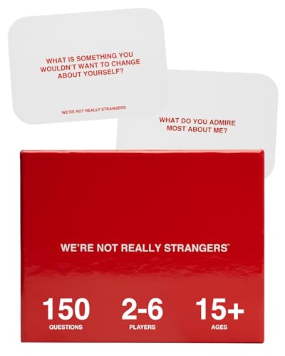 WE'RE NOT REALLY STRANGERS Card Game - Fun Family Party Games for Adults Teens & Kids Game Night, Interactive Adult Card Game and Icebreaker, Ages 12+, 2-6 Players