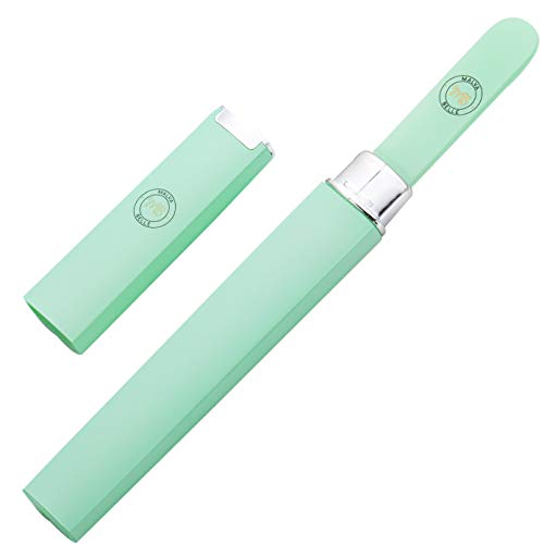 Best Crystal Glass Nail File for Women - Nail File & Travel Case - Stocking Stuffers for Women - Heavy Duty Nail File for Natural Nails - Professional Nail Shaper – Nail Essentials - Pastel Green 3mm